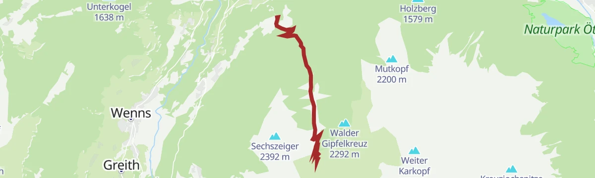 Route map: Wennerbergtour